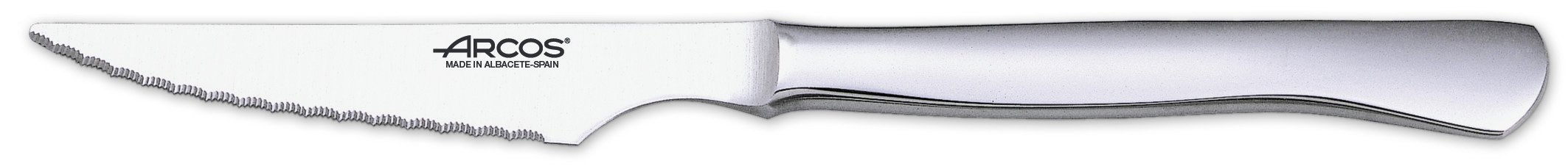 Arcos Mesa Juego de 12 Cubiertos para Mesa, 6 Cuchillos y 6 Tenedores. Set de 12 Piezas para Servicio en Mesa en Acero Inoxidable y Filo Perlado. Color Plata