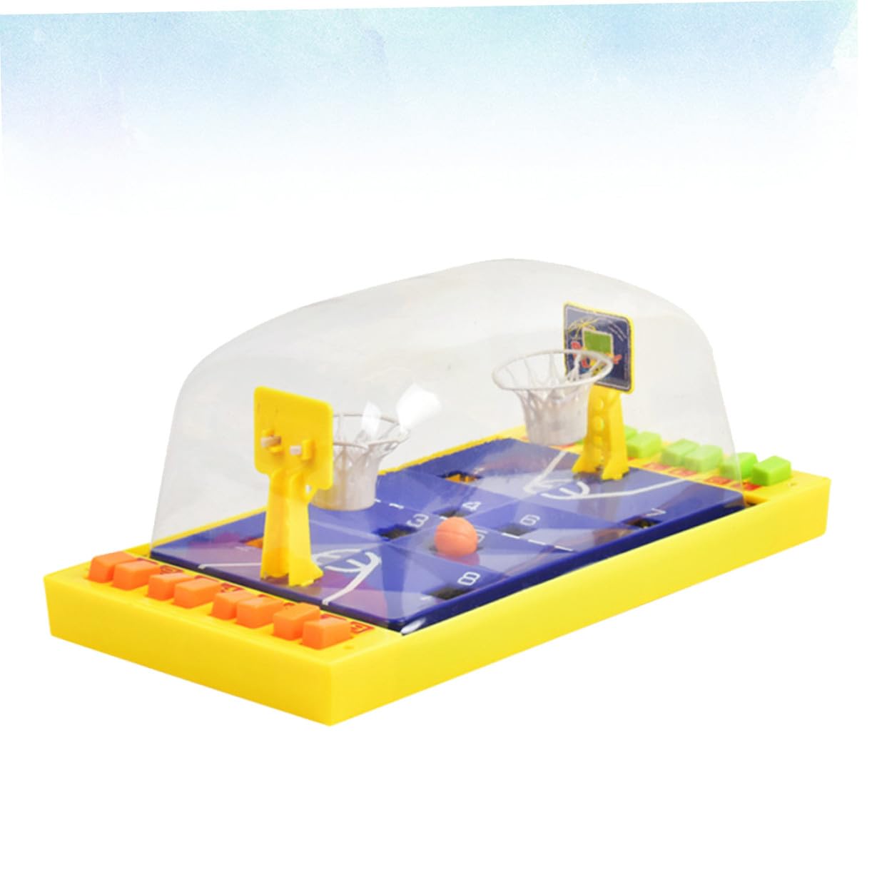 Terrain de Basket Interactif de Table à Deux Joueurs en Plastique Jaune