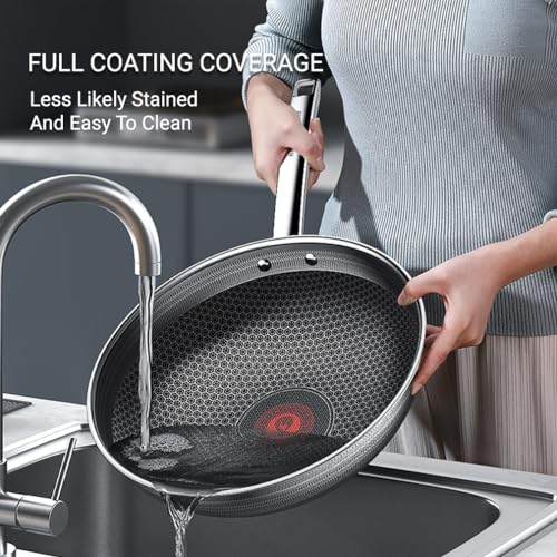 KBH-KGH-C32A-Nonstick-Frying-Pan-with-Lid-Honeycomb-Stainless-Steel-Wok-Suitable-for-All-Cooktops-32-CM126-INCH