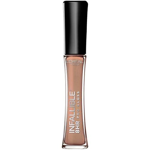L'Oreal Paris Makeup Infallible - Brillo labial hidratante de 8 horas, Coral Sands, 0.5 onzas (paquete de 2)
