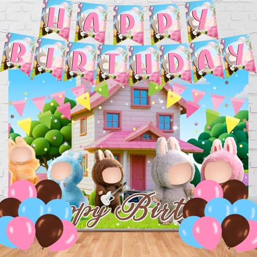 Monster Theme Party Supplies Cartoon Birthday Party Decorations Monster BU Party Banner Backdrop Ballons Decoration for Anime Theme Birthday Party