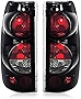 Tail Brake Lights Assembly Rear Lamps Replacement for 1999-2006 Chevy Silverado 1500 2500 3500/2007 Silverado with Classic Body Style/ 1999-2002 GMC Sierra 1500 2500 3500 (Black/Smoke)