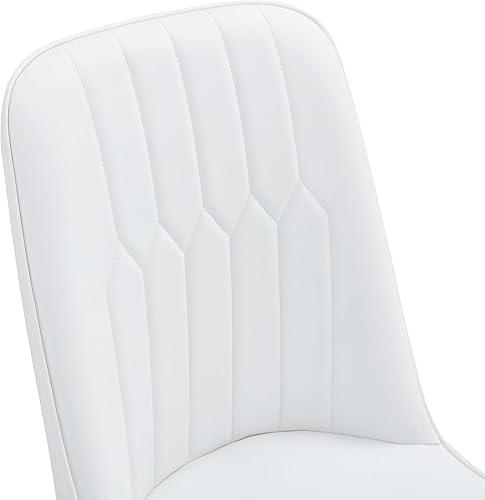 Miniatura 9 de Dining Chairs Set of 2 PU Leather, Upholstered Parsons Kitchen Chairs, Leather High Back and Metal Legs, Modern Style for Dining Room, bedrooms,