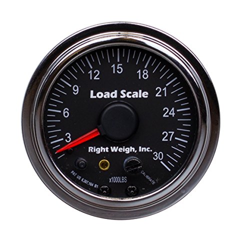 510-30-C Chrome Interior Analog Onboard Load Scale - For Single Axle Air Suspensions with One Height Control Valve - 7 Color LED