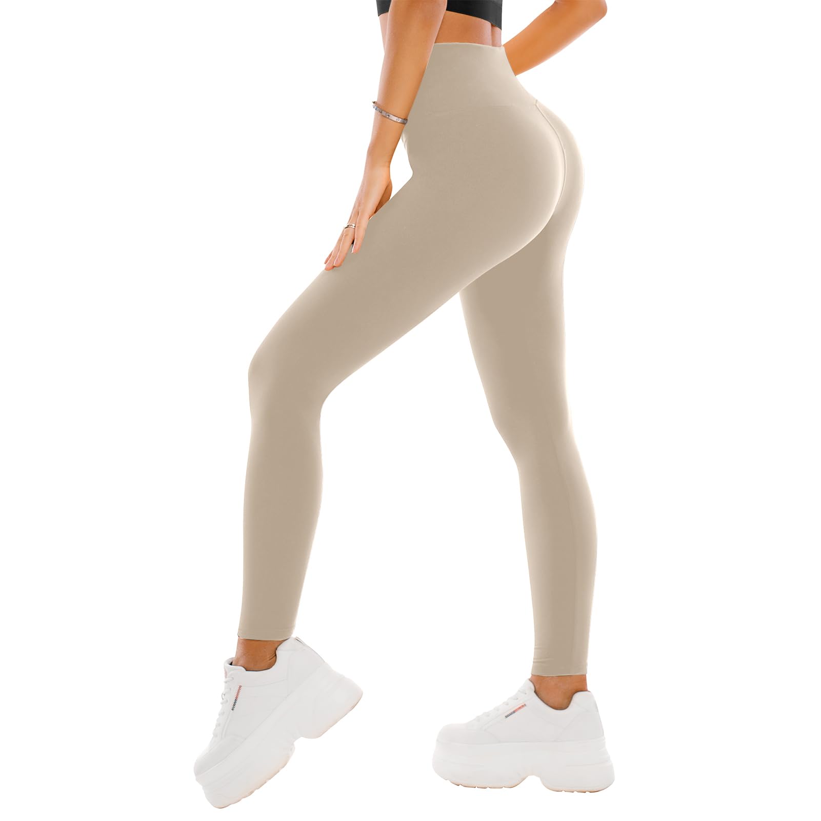 SINOPHANT High Waisted Leggings for Women - Full Length Capri Buttery Soft Yoga Pants for Workout Athletic
