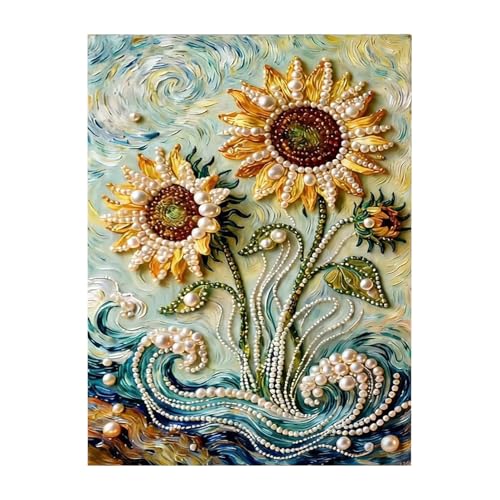 Kit peinture sur perles 3D fait main loisir créatif adulte 17cm