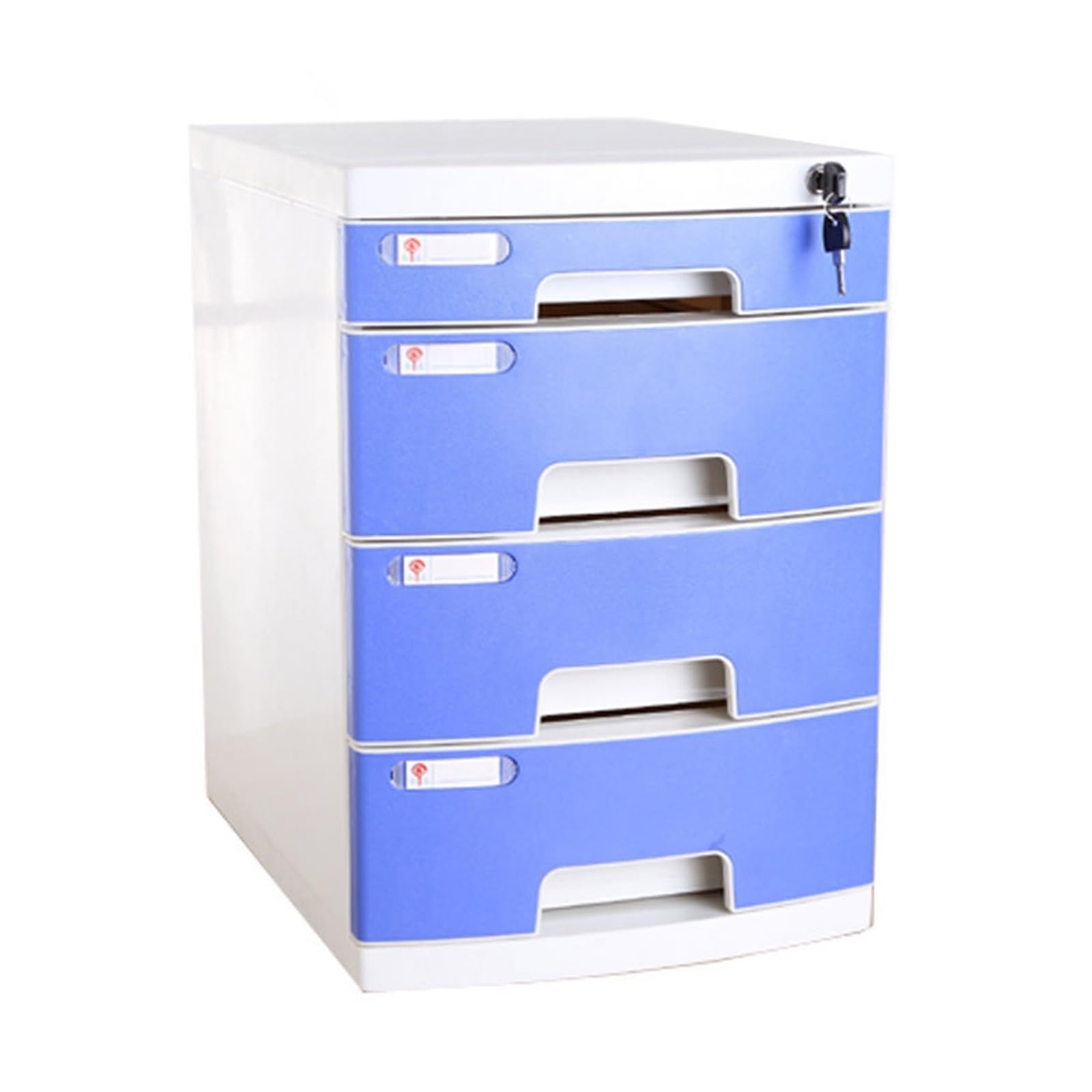 Aioneer Mobile File Cabinet Office Storage Box With Drawer A4 Paper Organizer Versatile Desk Storage Solution For Home Office Document Filing System Space-Saving Design-Blau-4 layers
