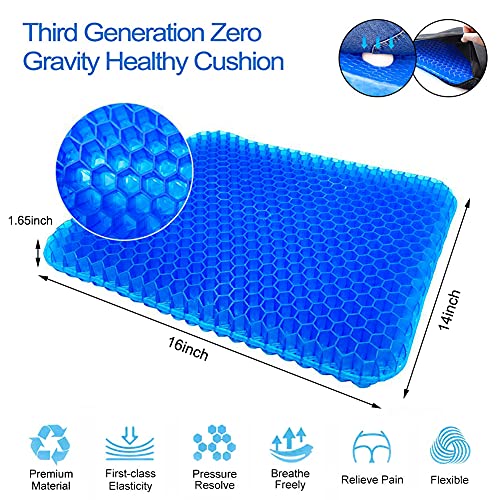 Gel Seat Cushion, Double Thick Egg Gel Cushion for Pressure Pain Relief