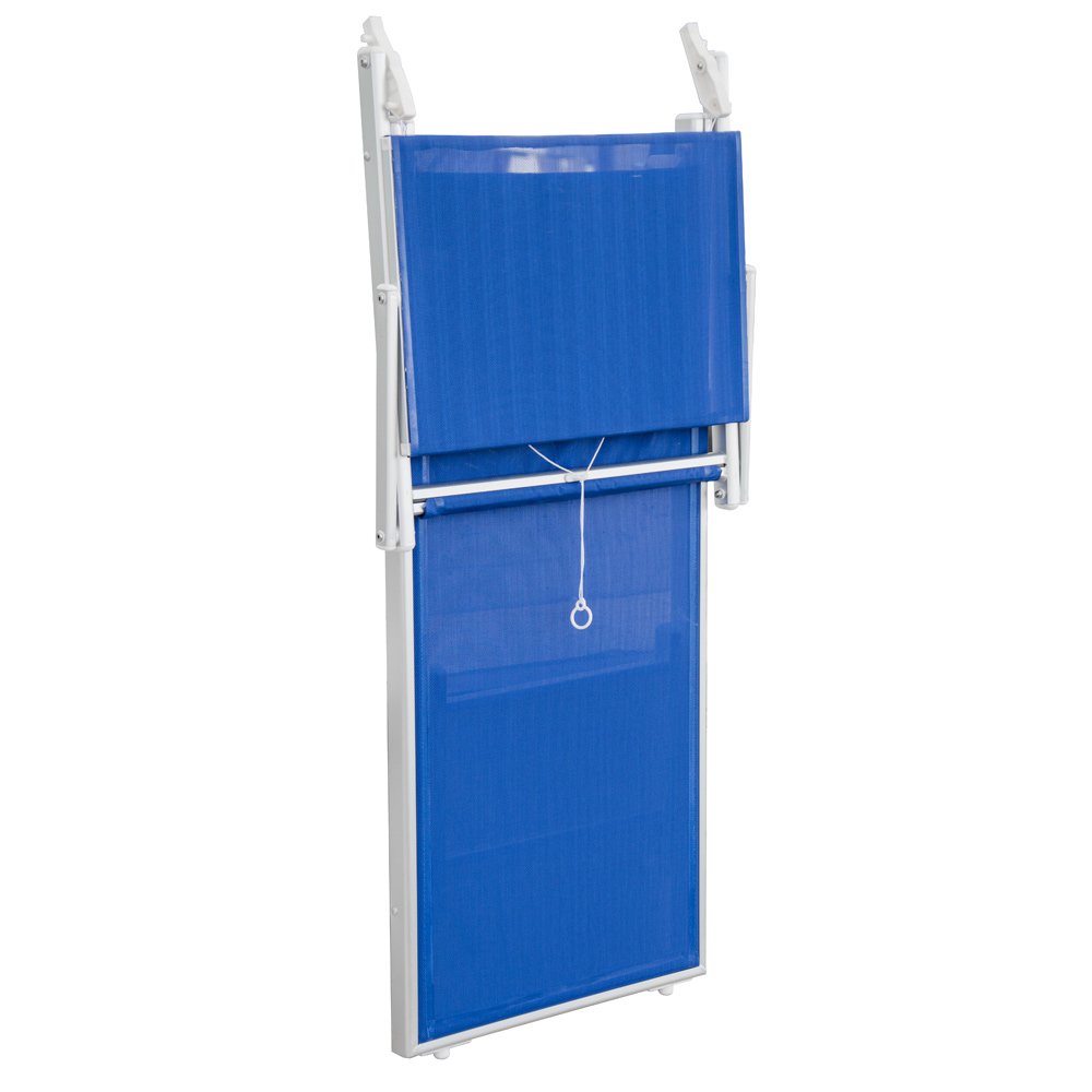 Q.bo Lettino stabilimento pieghevole mare spiaggia leggero 190x61cm blu Rimini T 05102
