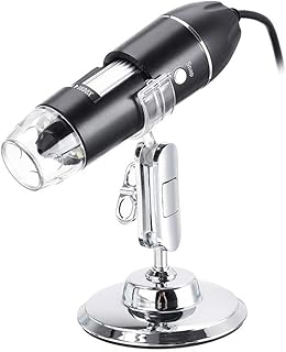 IUPPA Digital Microscope 1600X USB Charging Handheld Magnifier Camera 8 LED Compatible with and iOS Smartphone Light Weight Portable