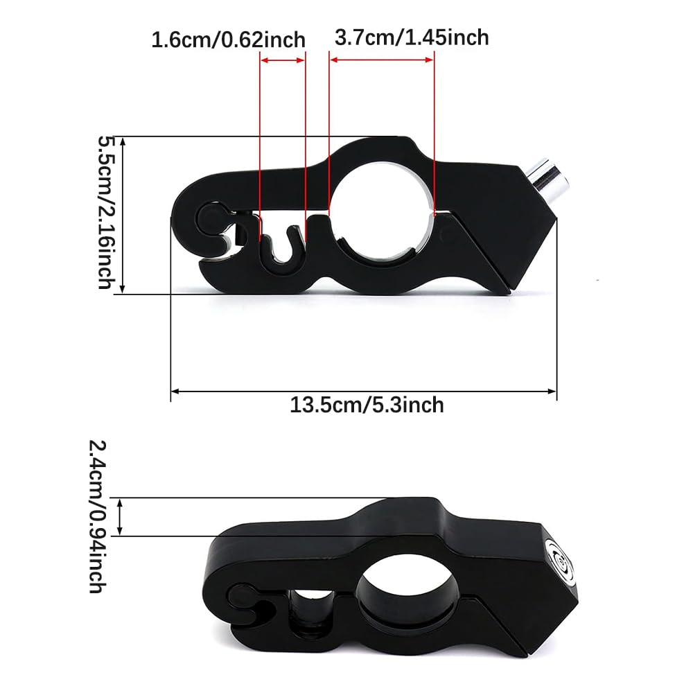 Candado Moto Cerradura antirrobo Universal para Manillar de Motocicleta: operación con un Solo Toque y Almohadillas de Goma Ajustables Candado Moto Disco