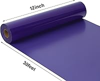 Vista 69 de TUMIYA HTV Heat Transfer Vinyl Rolls - 12" x 30 Ft HTV Vinyl, Black Iron on Vinyl DIY Design for T-Shirt (Black)