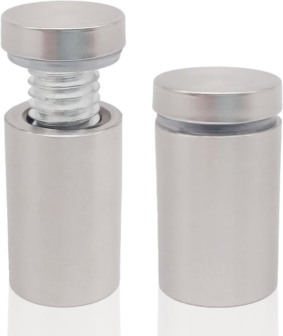 Lantee Sign Standoffs - 1/2" x 3/4" Glass Standoff Wall Mounts Screws Hardware Kit, Stainless Steel Standoff Bolts, 12x20mm, 20 Pcs