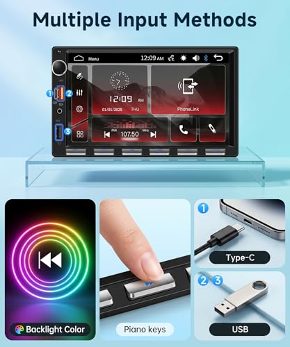 Radio Auto Doble Din con Pantalla Táctil 7 Pulgadas miniatura 4