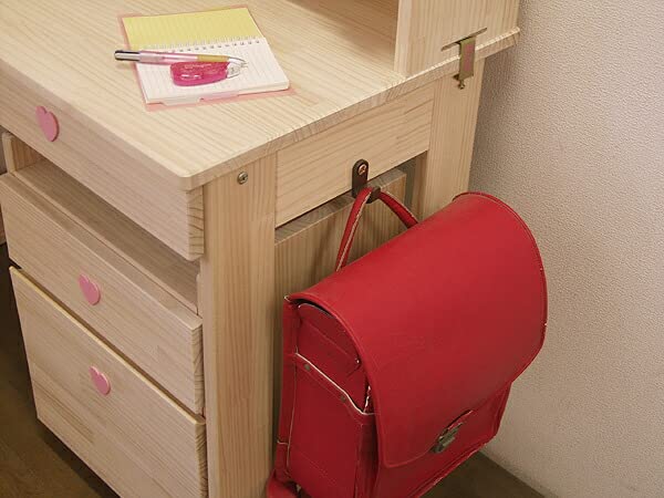 Amazon.co.jp: 国産品 ハンドメイド学習机「フルハート」ピンク椅子付