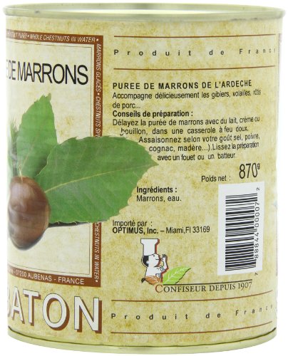 Sabaton France (Chestnuts) Marrons Puree, 30.5-Ounce Can