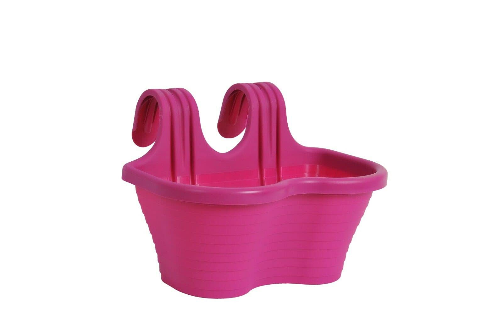 Tamersgifts Raspberry Easy Hang Garden Hanging Plant Pots Flower Pots Trough Garden Fence Balcony Railing Flower Pot (, Medium)