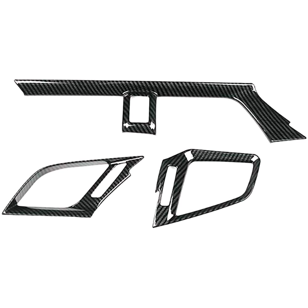 MASO Rivestimento di uscita dell'aria laterale della console centrale, rivestimento di scarico dell'aria anteriore, compatibile con Honda Civic Sedan 10 2016-2021 - fibra di carbonio