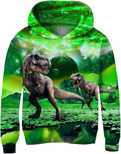 uideazone Boys Sweatshirts 3D Printed Dinosaur Pullover...