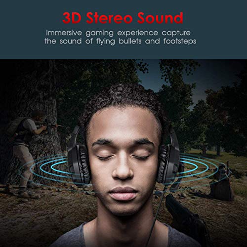 NUBWO Gaming Headset, Xbox One PS4 Headset, Noise Cancelling Over Ear Gaming Headphone Mic, Comfort Earmuffs, Lightweight, Easy Volume Control for Xbox 1 S/X Playstation 4 Computer Laptop (RED)