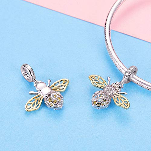 Pendentif abeille transparent compatible bracelets charms originaux - 2
