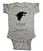 Game of Thrones Baby One Piece "Poop is Coming" Bodysuit (6 Month, Heather Gray)
