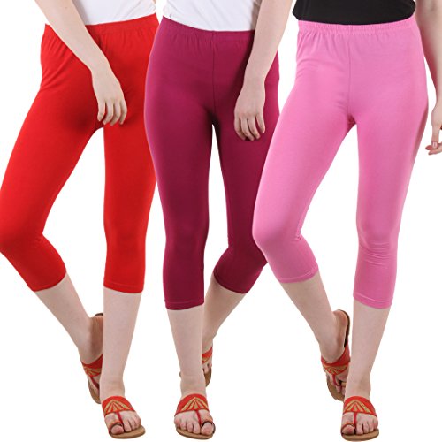 Image of DIAZ Capri for Women Combo Pack of 3