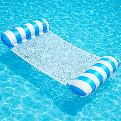Bonny*D Amaca Gonfiabile 130x70CM, Materassino Mare Facile Da Gonfiare, Gonfiabili Piscina, Materassino Gonfiabile Mare Resistente, Materassino Piscina Super Comodo e Versatile - Relax Totale In Acqua