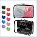 Large Clear Travel Packing Cube/See-Through PVC Organizer for Suitcase/Multipurpose Pouch w/Handle/Dress Shirts, Pants, Cashmere, Sweaters & Seasonal Linen Storage Protection (Black)
