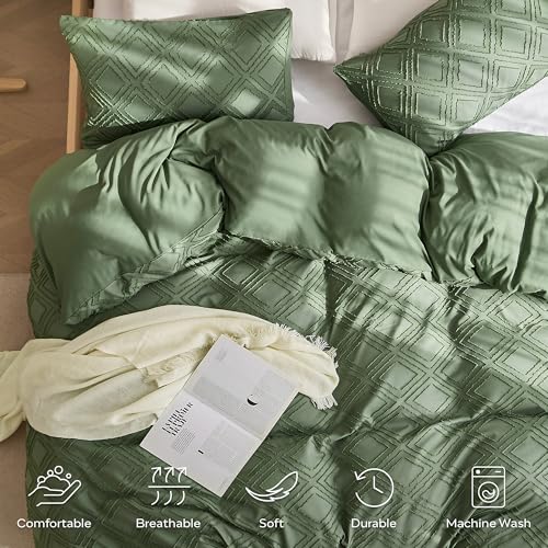 Funda de edredón de microfibra copetuda jacquard premium Queen 5