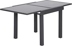 Table pliable avec rallonges int&eacute;gr&eacute;es
