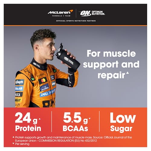 Optimum Nutrition Gold Standard 100% Whey Protein, Muscle Building Powder With Naturally Occurring Glutamine and BCAA Amino Acids, Cookies and Cream Flavour, 28 Servings, 896 g - Image 4