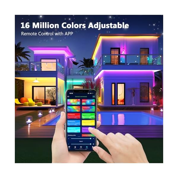 Ylatoial Led Lights 10m, RGB Led Strip Light with Smart App Control Remote, Music Sync Colour Changing Cuttable LED Tape Lights for Home, Bedroom, Kitchen Cabinet Decor, Gaming Setup [Energy Class A] - Image 8