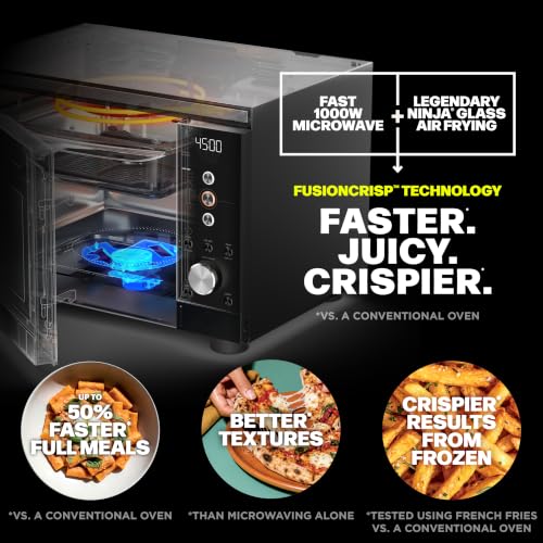 Image of Ninja Crispi Microwave & Air Fryer with FusionCrisp, Black, MW101BK1