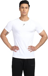 Men's Round Neck Slim Fit Gym Sports T-Shirt Price In India