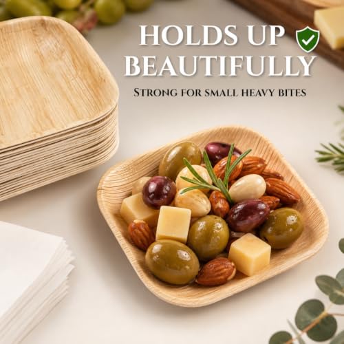 Platos desechables cuadrados biodegradables que no se doblan con comidas calientes 5