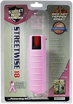 Streetwise Security Products Lab Certified Streetwise 18 Pepper Spray 1/2-Ounce Hard Case, Pink