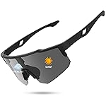 STORYCOAST Polarized Sports Sunglasses for Men Women Fishing Cycling Bike Running Sun Glasses UV Protection Matte Black Frame/Photochromic Lens