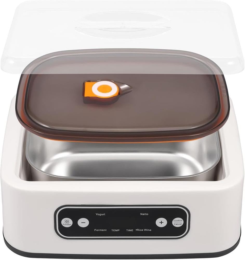 Yogurtiera con Controllo della Temperatura E Timer da 48 Ore Macchina per Yogurt Digitale Intelligente per Yogurt Probiotico Fatto in Casa, Yogurt Greco