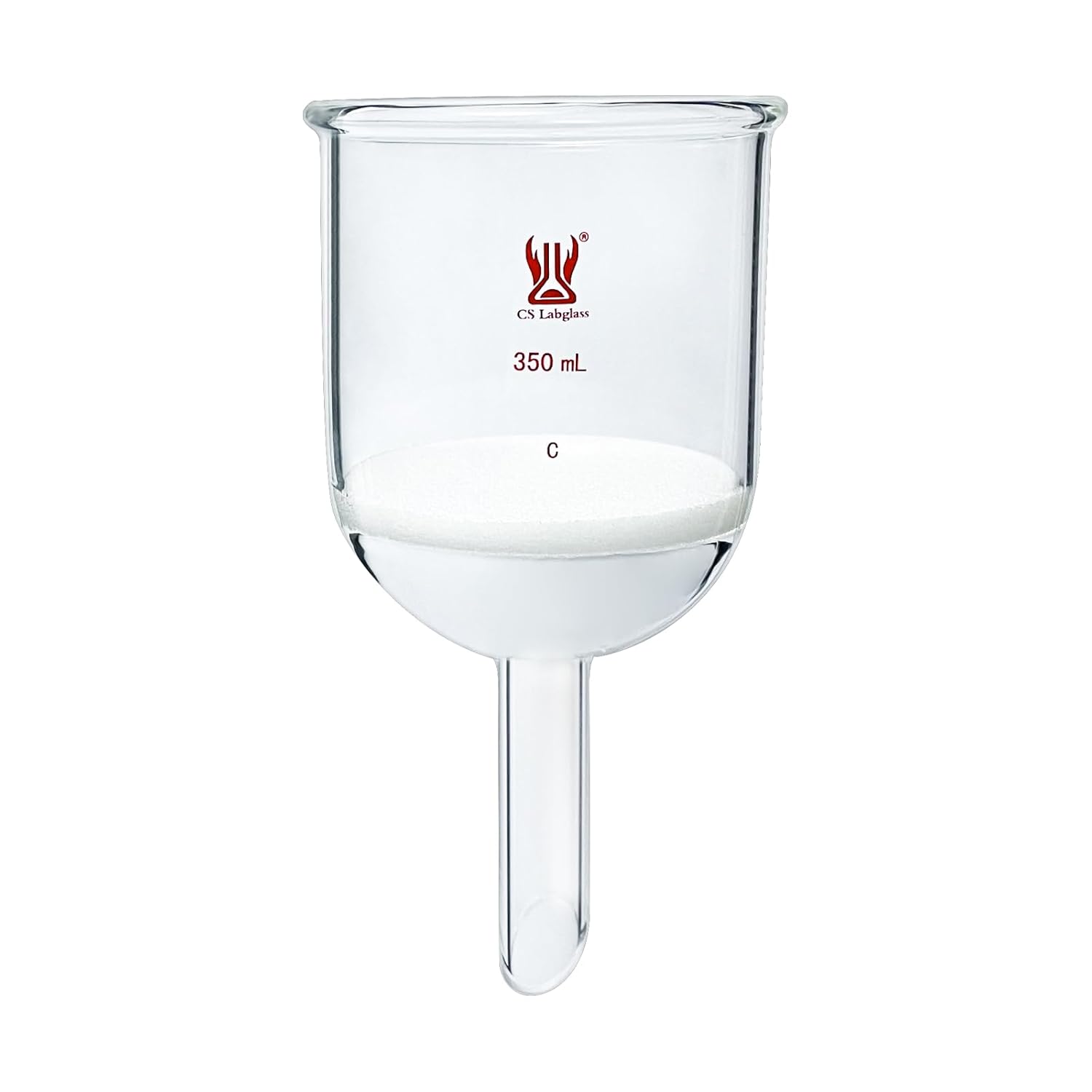350ml Glass Buchner Filtering Funnel with Medium Frit(G2), Borosilicate Glass Buchner Filter Funnel, Lab Glasware (350ml)