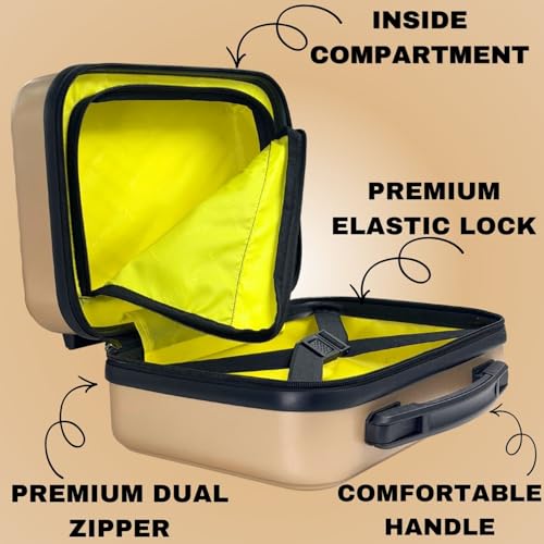 Image of Aliensware ABS Hard Shell Vanity Bag, Makeup Cosmetic Case Suitcase Organizer Box for Skincare, Jewellery, Clothes,Lipsticks,Nail Polishes, Perfume & Beauty Storage,Travel Luggage for Women-Aliens-1