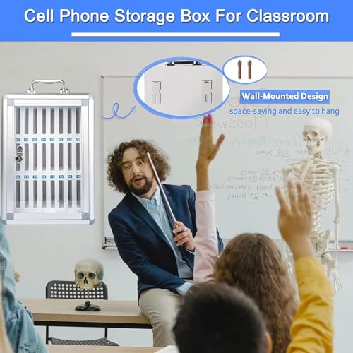 Gabinete para teléfonos celulares de pared ideal para aulas de clase y oficinas modernas 6