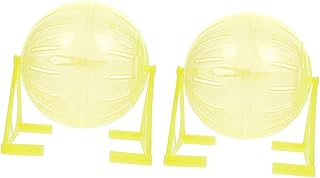 LIGHTAOTAO 2 peças bola de corrida hamster rolando porquinhos-da-índia roda de corrida para animais de estimação hamster exercício pires hamster corrida pequenos animais de estimação roda de plástico fitness moinho de vento roda de exercício