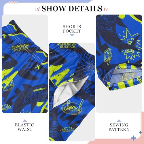 Abstract Shark Silhouette Big Fish Boys Pants for Kids Jogger Pants with Pockets S-XL4