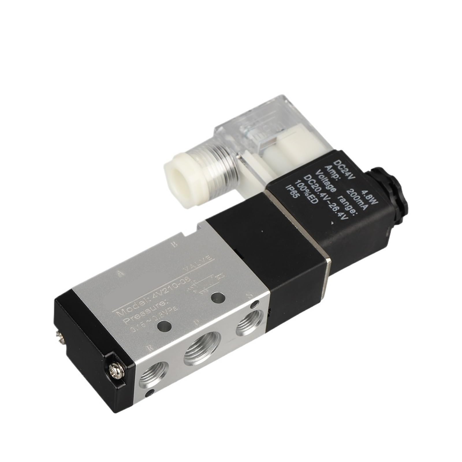 Électrovanne pneumatique 4V210-08 DC24V valve magnétique de contrôle d'air 5/2 voies
