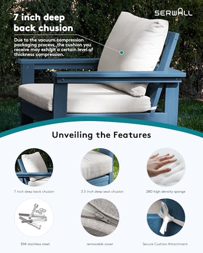 Image of SERWALL HDPE Outdoor Sectional with Ottoman & Coffee Table