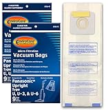 EnviroCare Replacement Micro Filtration Vacuum Cleaner Dust Bags Designed to fit Panasonic Types U, U-3, U-6-18 bags