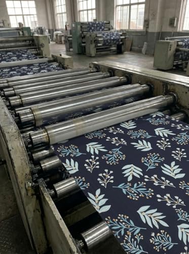 Image of Mafatlal Luxe Printed Single Bed Sheet | Elegant Design | Comfortable Cotton Blend Fabric with 1 Pillow Cover |120 GSM | 60x90 Inch (Dark Blue) | Soft, Durable, Ideal for Bedroom Decoration