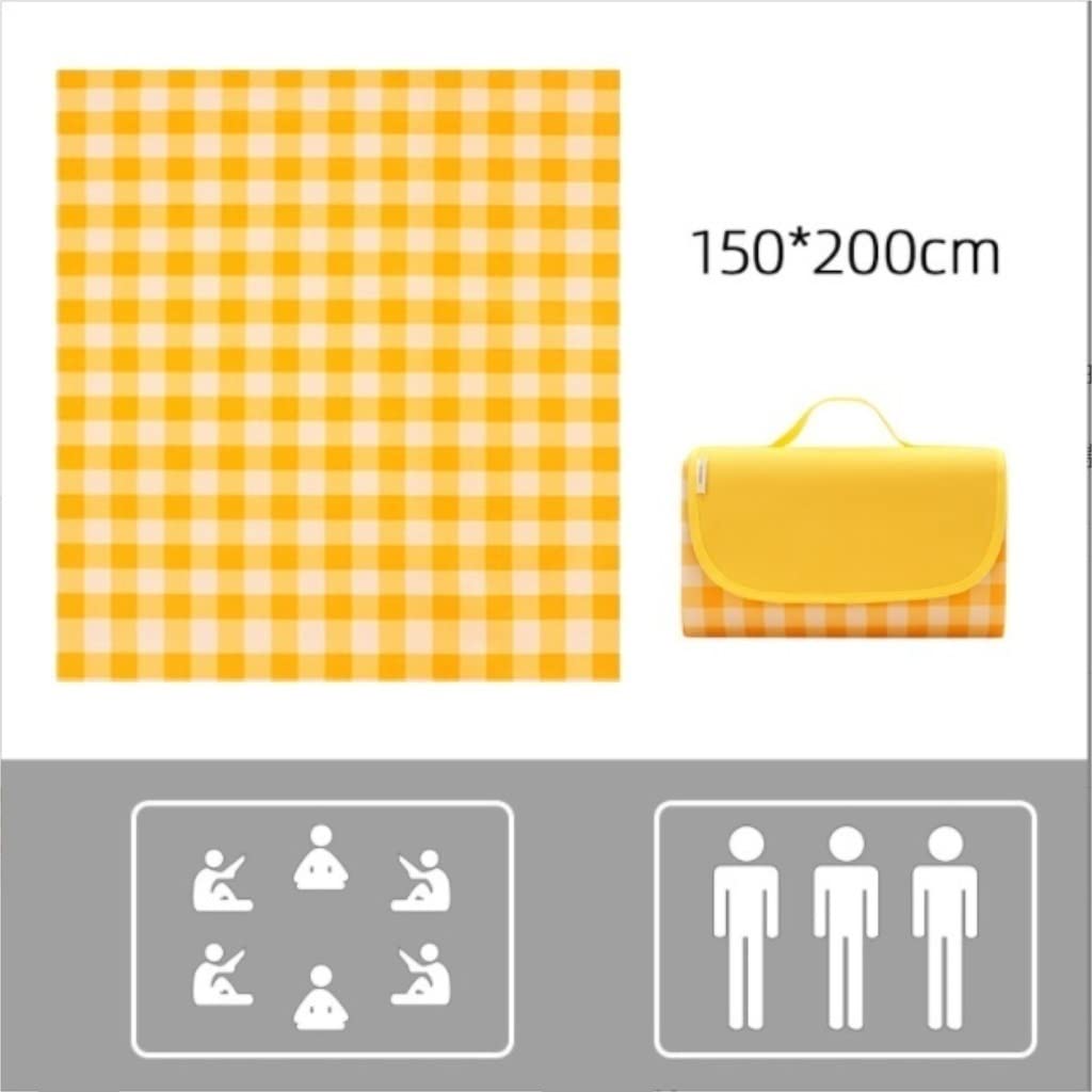 Telo Picnic Coperta da Picnic Portatile for Esterni, Tappetino Spiaggia Lavabile in Lavatrice for Campeggio, Escursionismo, Viaggi in Famiglia, sull'erba Tappetino Esterno(A,150 * 200cm)