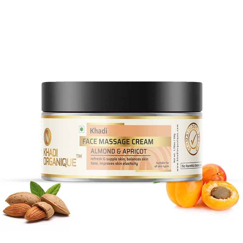 Image of Khadi Organique Almond & Apricot Face Massage Cream, 50 GM